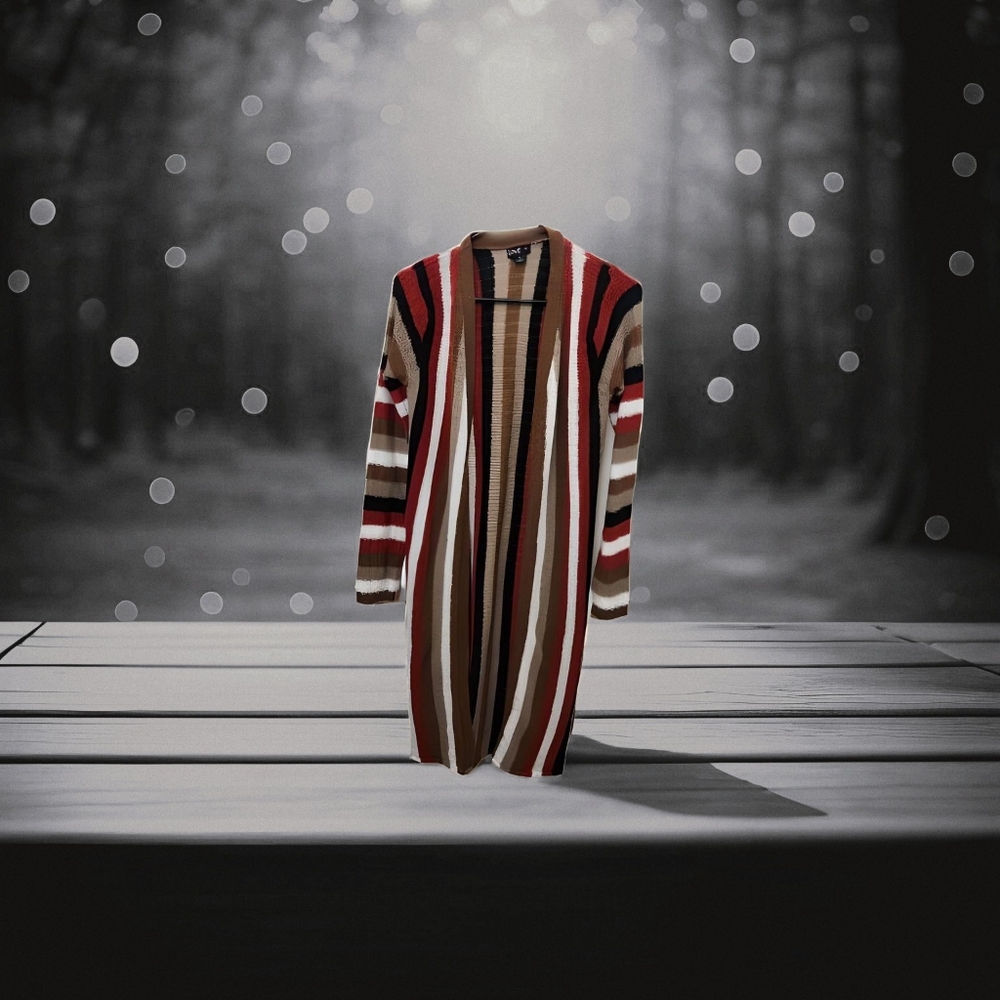 Colorful Stripped Knitted Cardigan Sm